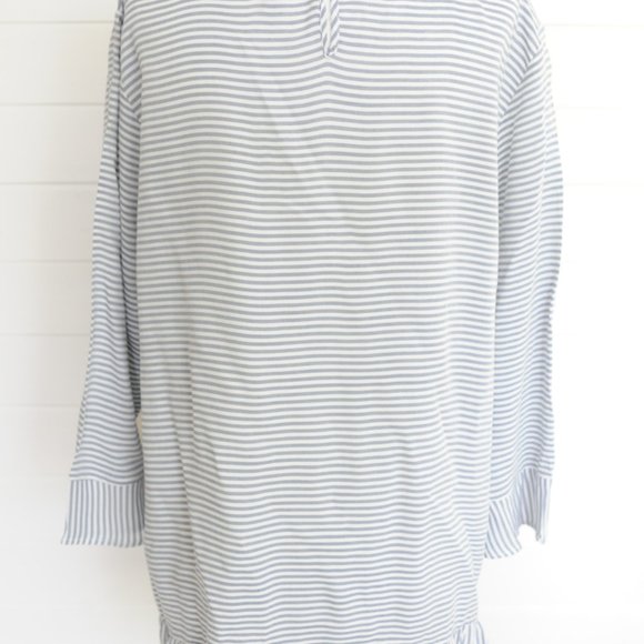 Womens blue and white striped blouse - Picture 4 of 7